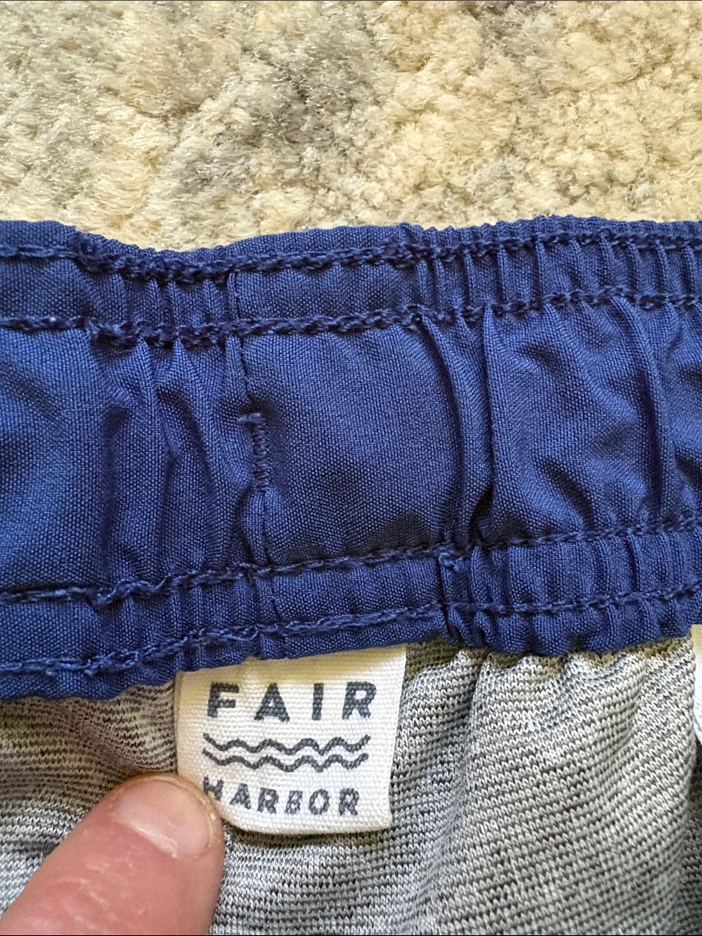 Fair Harbor Blue Elastic Waist Swim Shorts - Picture 8 of 10
